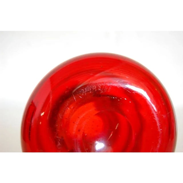 Erik Höglund Erik Hoglund Vintage Swedish Red Art Glass Vase II for Boda For Sale - Image 4 of 5