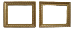 Pair of Picture Frames With 11" X 14" Rabbet Opening Gilt Composite Wood