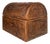 Antique Embossed Leather Dome Chest For Sale