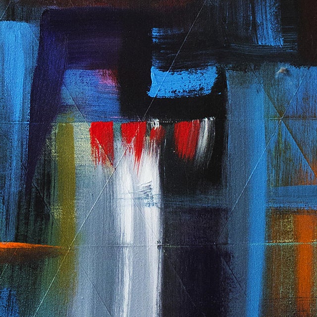 The Three Ladies — Abstract Original Painting, Acrylic on Canvas, 30 × 30 In, Square Format For Sale - Image 4 of 5