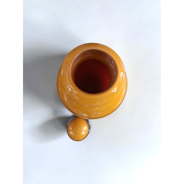 Murano Glass Bottle with Gold Leaf Inclusions by Carlo Moretti, Italy, 1980s For Sale - Image 4 of 9