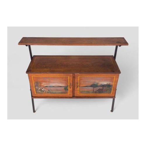 Vintage Cabinet with Painted Doors For Sale - Image 6 of 12