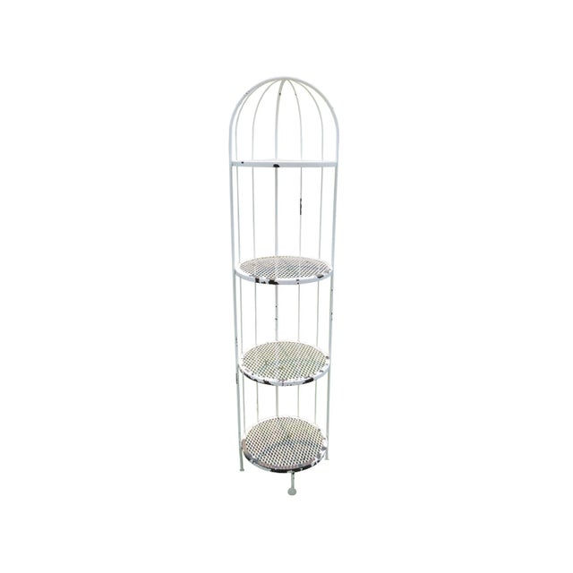 Vintage 1970s Solid Wrought Iron 4-Tier Dome Top Plant Stand / Shelving For Sale - Image 13 of 13
