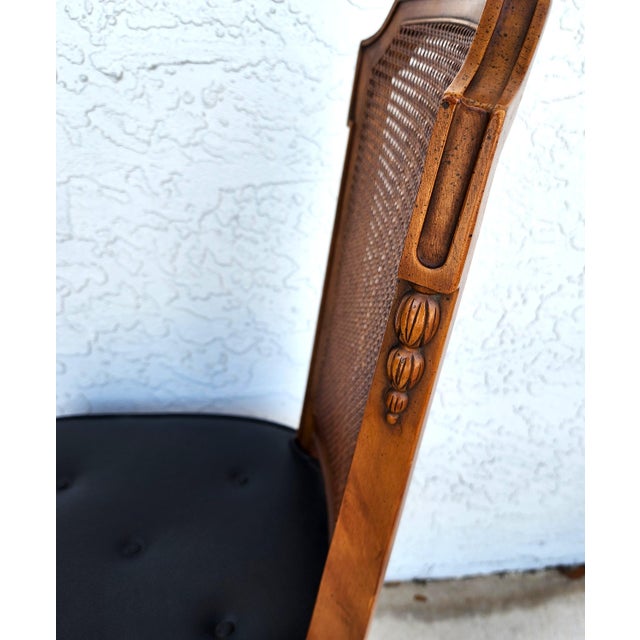 Henredon MCM Henredon Dining Chairs Cane Back 28-2501 For Sale - Image 4 of 12