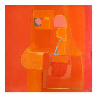 Modern Abstract in Orange and Red by Beverly