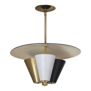 Mid-Century Tricone Reflector Lightolier Fixture For Sale