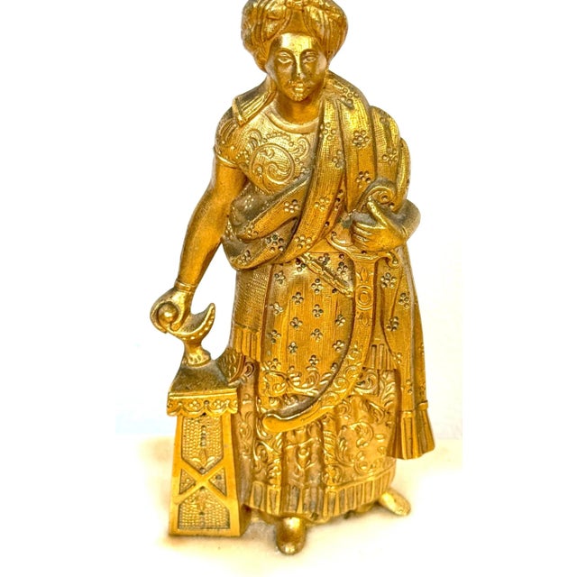 English Pair English Ormolu Lamps of Tipu Sultan in Anglo-Indian, Circa 1860s For Sale - Image 3 of 12