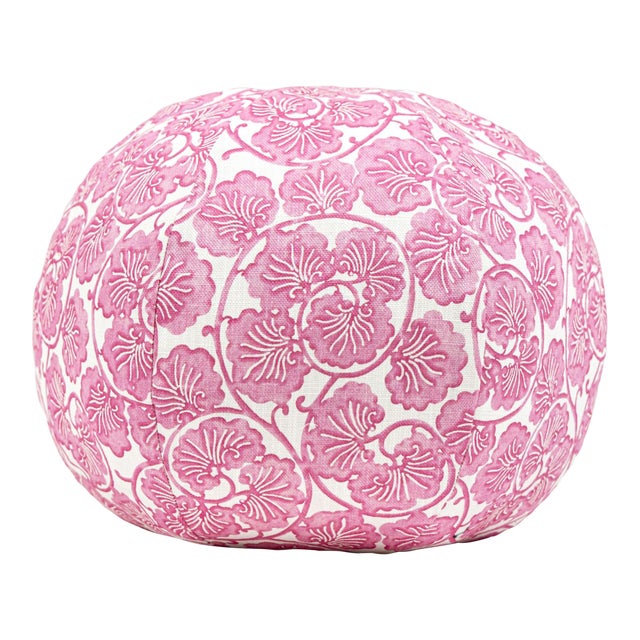 The House Of Scalamandré May Circle Pillow In Azalea For Sale