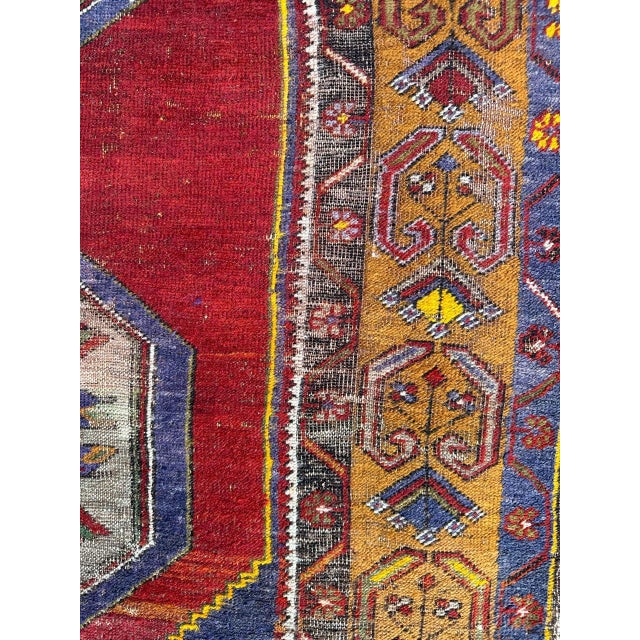 Textile Vintage Turkish Distressed Rug, 1930s For Sale - Image 7 of 18