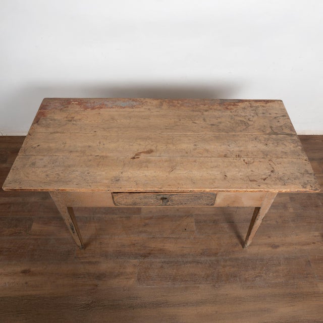 Early 19th Century Swedish Painted Pine Farm Table Console For Sale - Image 12 of 13