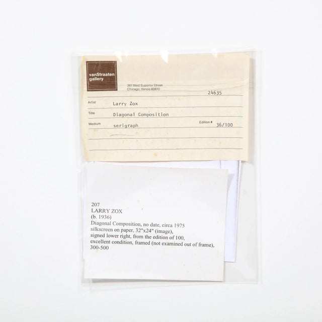 Larry Zox, Untitled (Diagonal Composition), circa 1965 For Sale - Image 9 of 10