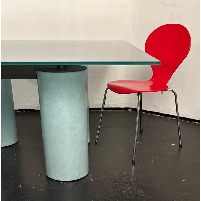 Turquoise Serenissimo Dining Table by Lella Vignelli, Massimo Vignelli and David Law for Acerbis, 1980s For Sale - Image 4 of 14