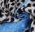 Luxury Blue Leopard Velvet Pillow 16x24 – Handmade Silk Lumbar Cushion With Bold Animal Print For Sale - Image 4 of 8