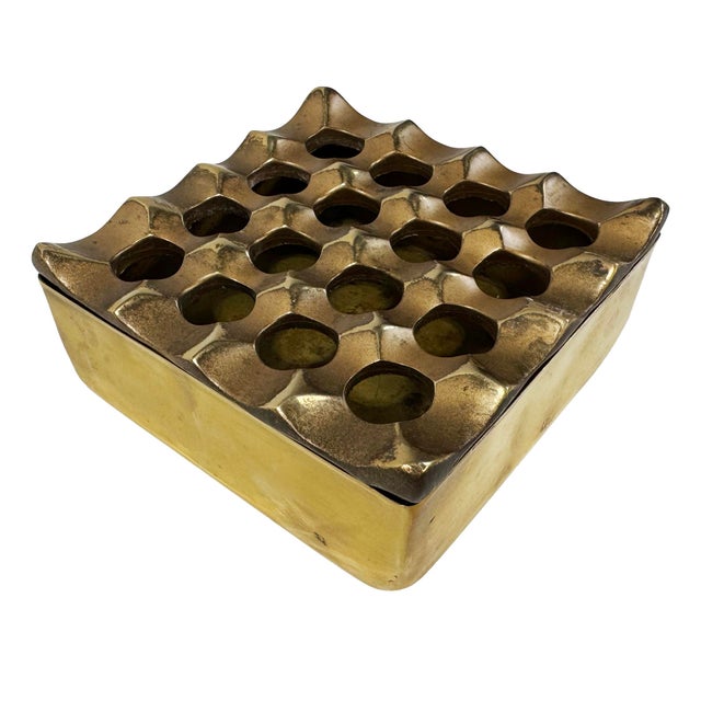 Metal Vintage Beck and Jung Style Sculptural Brass Ashtray For Sale - Image 7 of 10