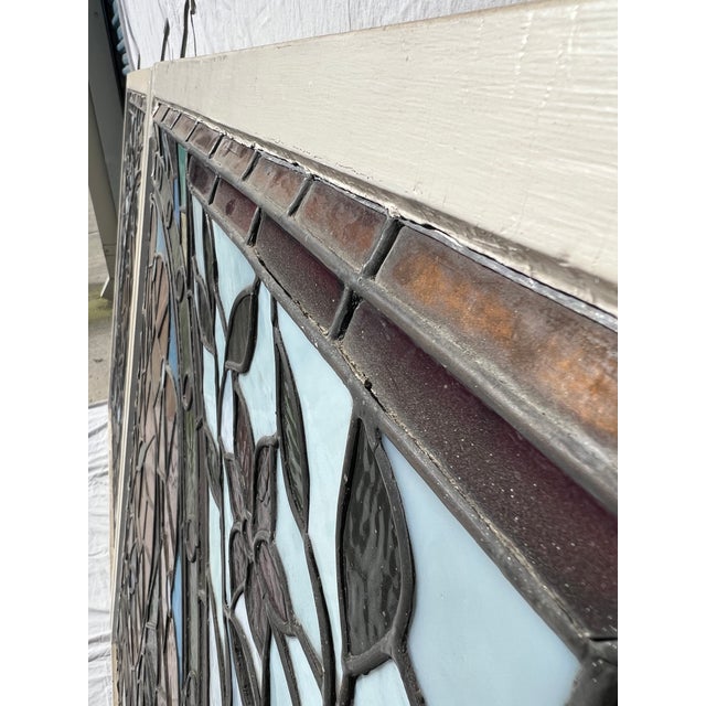 Pair of American Victorian Stained Glass Windows For Sale - Image 18 of 18