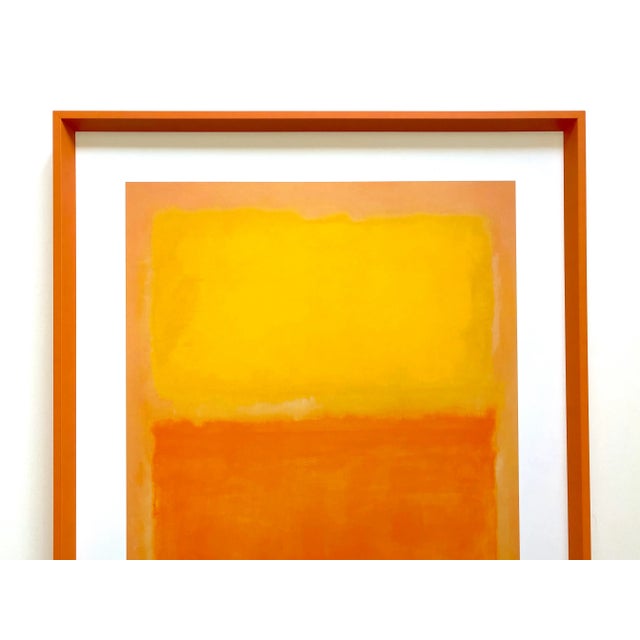 This Mark Rothko rare vintage 2000 offset lithograph print custom framed Abstract Expressionist poster " Untitled ( Orange...