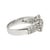Contemporary Vintage 18k White Gold Diamond Floret Ring, Size 5.5 For Sale - Image 3 of 11