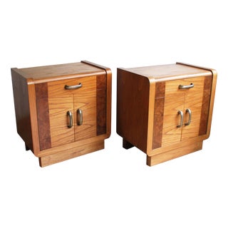 Art Deco Bedside Tables, 1930s, Set of 2 For Sale