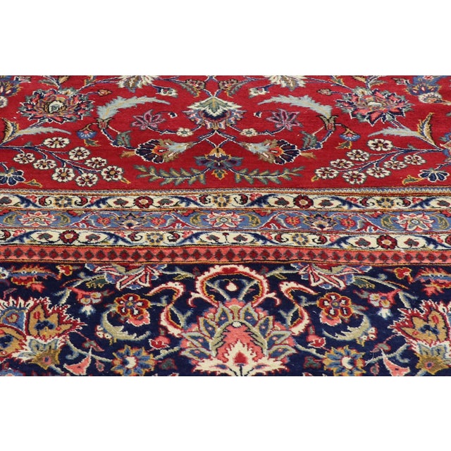 Early 20th Century Antique Persian Kashan Rug, 15'00 X 23'00 For Sale - Image 5 of 10