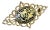 1930s Gold/Black Damascene Brooch For Sale