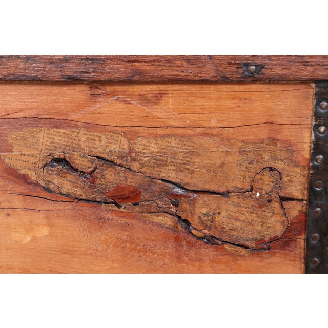 19th Century Barrel-Stave Steamer Trunk For Sale - Image 9 of 10