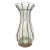 Vintage Crate & Barrel Caged Blown Glass Bubble Vase Metal Base 19" Tall For Sale