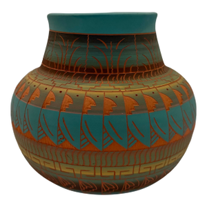 Signed Davis Willie Navajo Art Pottery Vessel