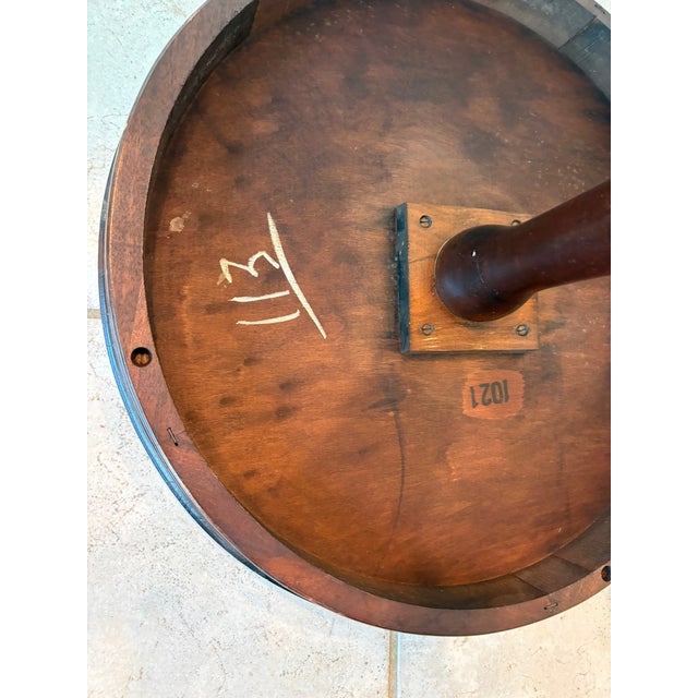 Vintage Hand Carved Tripod Pie Crust Wood Accent Table in the Manner of Chippendale For Sale - Image 15 of 16