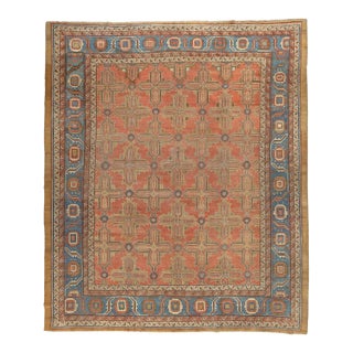 Zabihi Collection Antique Persian Bakshaish Rug - 12'4" x 14'7" For Sale