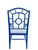 Ornamental & Decorative Materials Faux Bamboo Chinoiserie Style Blue Dining Chairs in Blue Set of 8 For Sale - Image 7 of 14