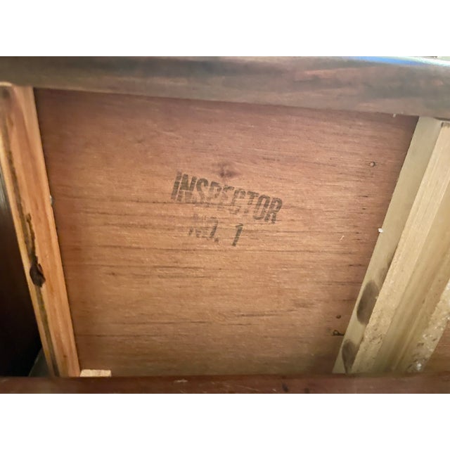 Brown 1970s Ethan Allen Old Tavern Collection Pine High Chest 7 Drawers For Sale - Image 8 of 12