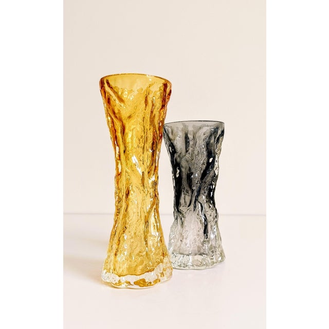 Brutalist Art Glass Vases by Kurt Wokan for Ingrid Glashütten, 1970s, Set of 2 For Sale - Image 4 of 16