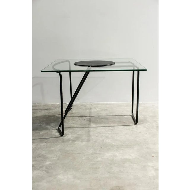 Post-Modern Metal and Glass Coffee Table, Italy, 1980s For Sale - Image 8 of 10