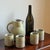 Farmhouse Vintage Hand-Thrown Artisanal Stoneware Pitcher & Tumblers -- A Set For Sale - Image 3 of 12