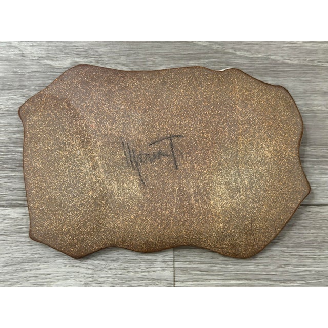 1990s Handmade Abstract Ceramic Spoon Rest — Signed Studio Pottery For Sale - Image 6 of 6