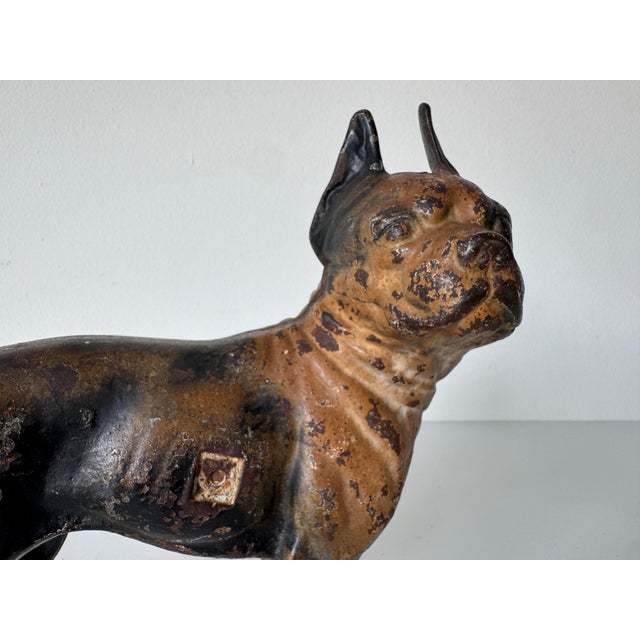 Black Antique Late 19th Century Cast Iron Boston Terrier Doorstop For Sale - Image 8 of 12
