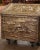 Wood Early 20th Century French Repoussé Brass Fireplace Wood Box on Casters For Sale - Image 7 of 9
