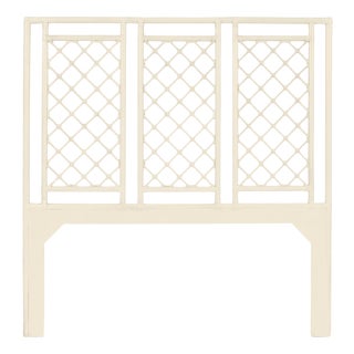 David Francis Furniture for Chairish X & Diamond Headboard Queen, Navajo White For Sale