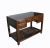 Vintage 5 Drawers With Cracked Ice Foot Rest Desk For Sale - Image 4 of 9