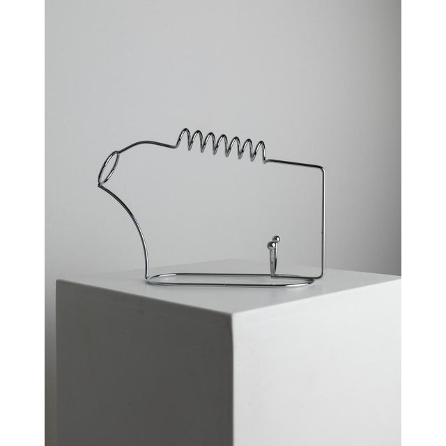 Vintage Bottle Holder in Stainless Steel For Sale - Image 11 of 11