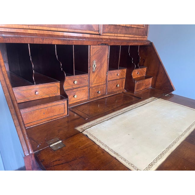 18th Century English Walnut Bureau Bookcase/ Secretary, Ca 1720 For Sale - Image 10 of 12