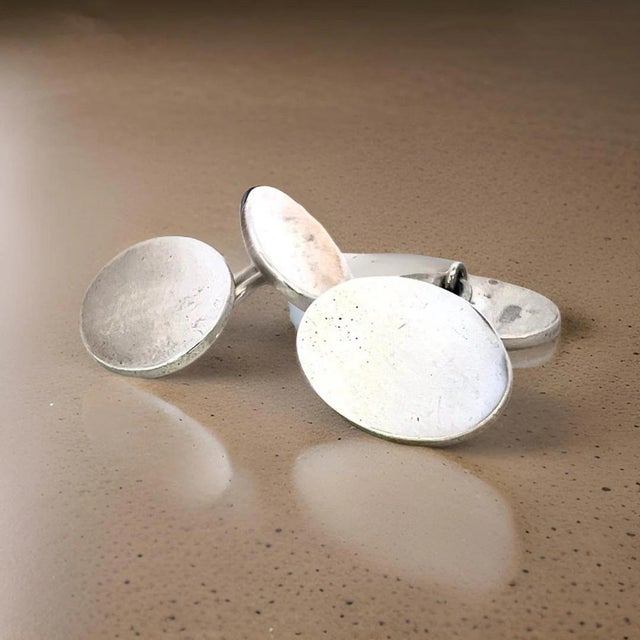 1990s Tiffany & Co Estate Cufflinks Sterling Silver, 4 Pieces For Sale - Image 9 of 11