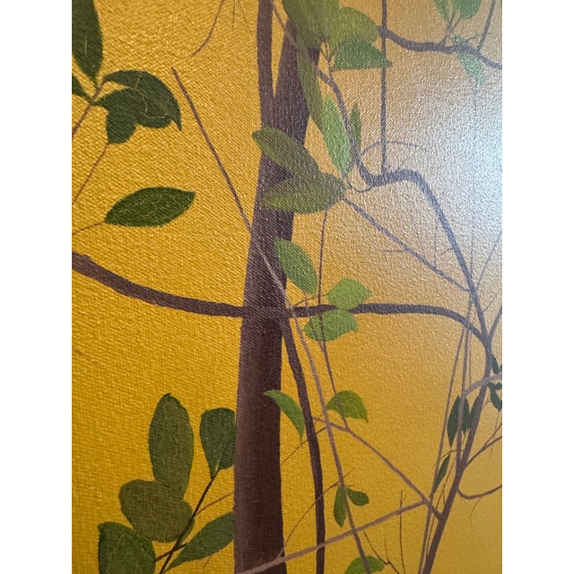 2000 - 2009 Astrid Preston, Through Branches, 2003 — Oil on Canvas, 42 × 42 Inches For Sale - Image 5 of 10