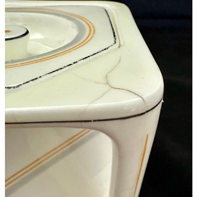 Foley China Early 20th Century Art Deco Cunard Line Foley Bone China Tea Service – Tray Set With Ephemera - 11pcs For Sale - Image 4 of 12