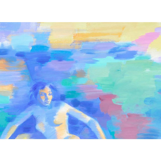 Abstract Blue Woman - Vintage Figurative Abstract by Erle Loran For Sale - Image 3 of 4