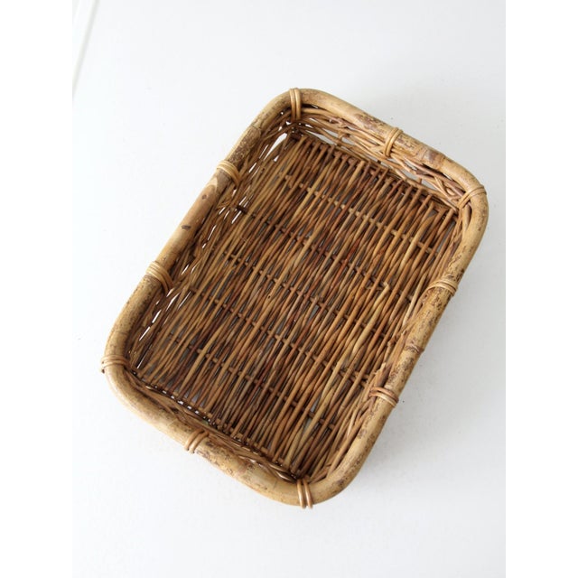 Vintage Woven Rattan Tray For Sale - Image 9 of 9