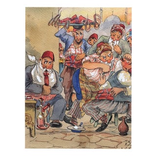 After Karelin Mitrich, Figurative Composition, 1920s, Watercolor For Sale
