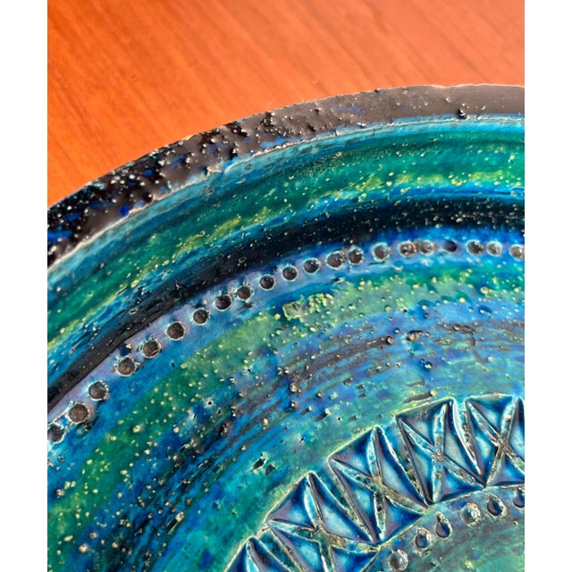 Large Mid-Century Modern Rimini Blu Pottery Bowl by Aldo Londi for Bitossi, Italy, 1960s For Sale - Image 17 of 18