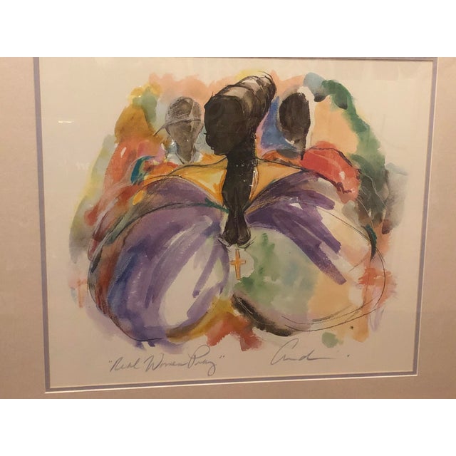 Contemporary "Real Women Pray" Signed Frame Art Print by Andrew Turner For Sale - Image 3 of 10