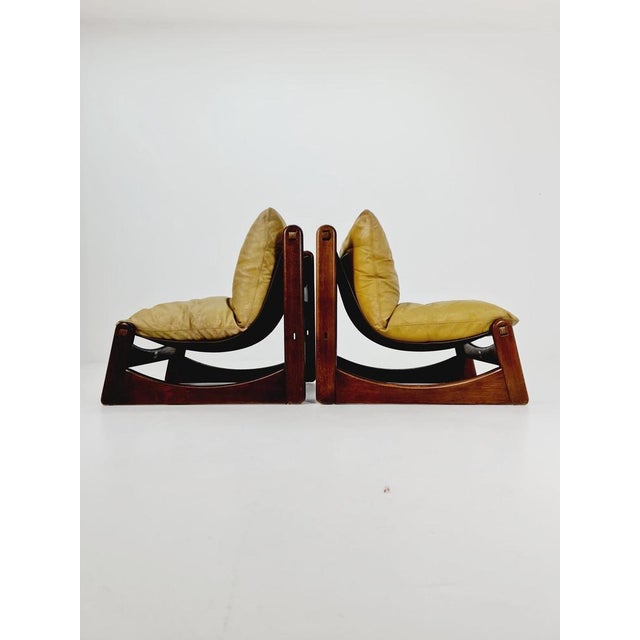 Mid-Century Armchair in Leather and Wood from Straub, Germany, 1960s For Sale - Image 4 of 11